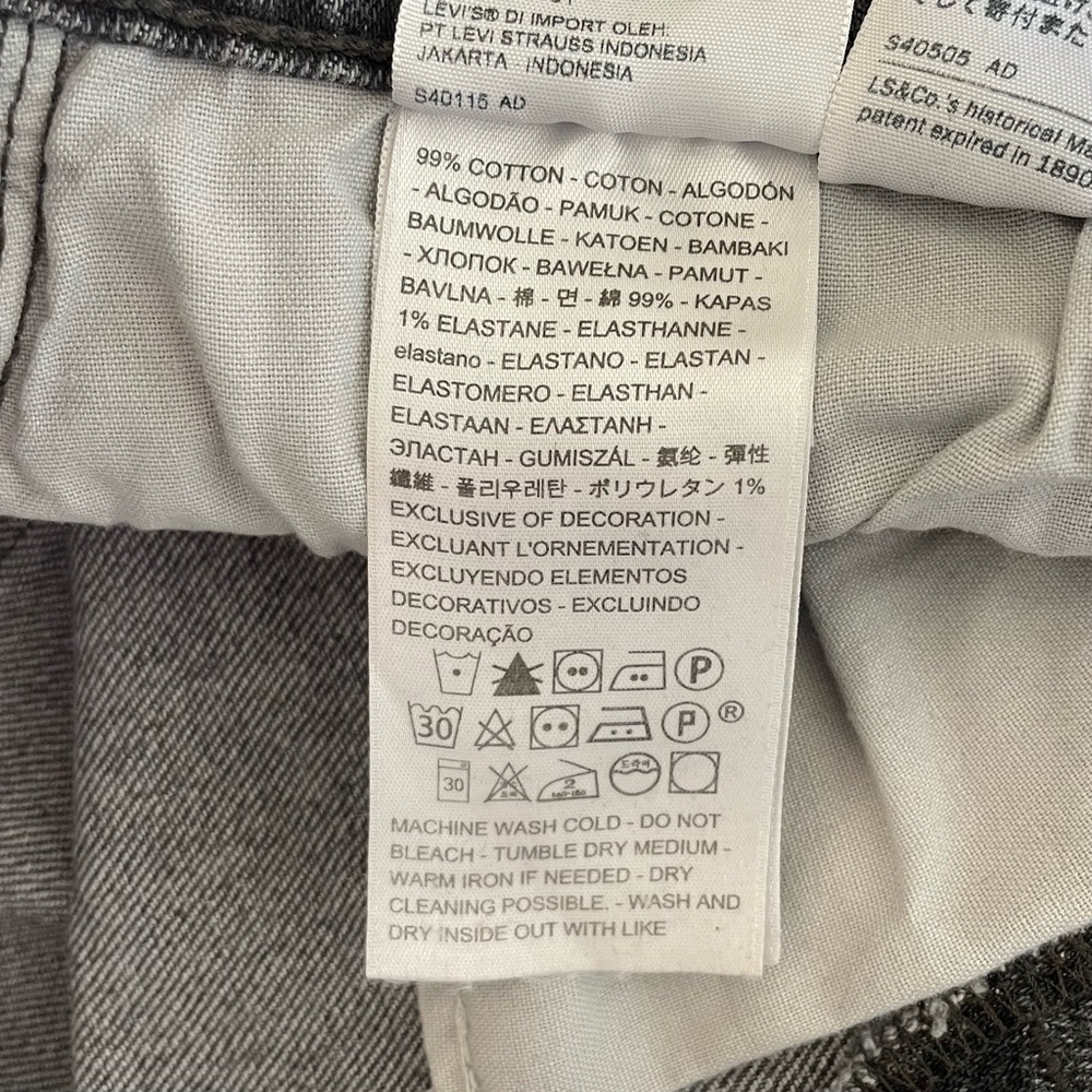 Levi’s Premium Wedgie Straight Jeans Women’s 29 Black Gray Faded Button Fly EUC - Picture 16 of 16